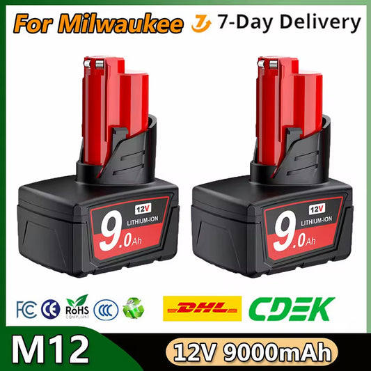 Batterie Milwaukee 12V vendu en paquet de deux