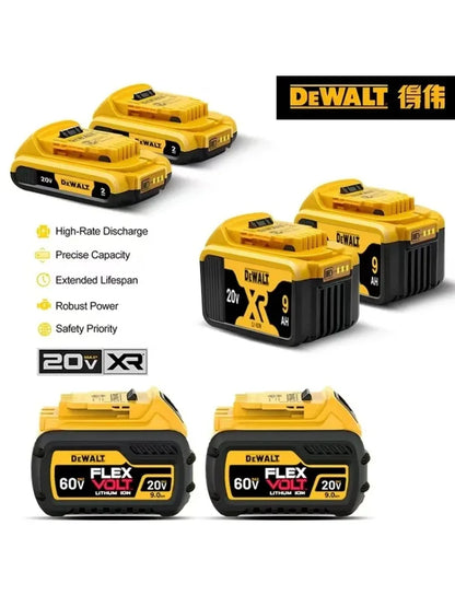Batterie DeWalt FlexVolt 20 V 60 V avec indicateur de charge DEL