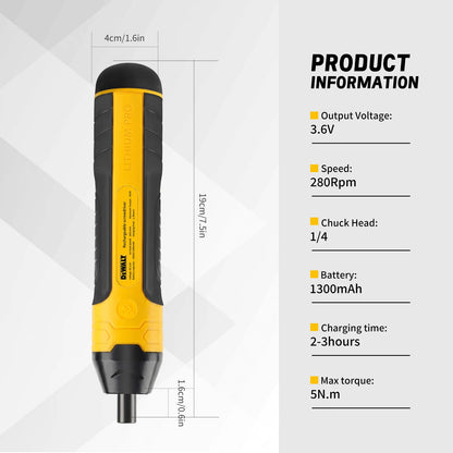 Visseuse électrique sans fil compacte DeWalt 3,6 V avec embout 1/4 po