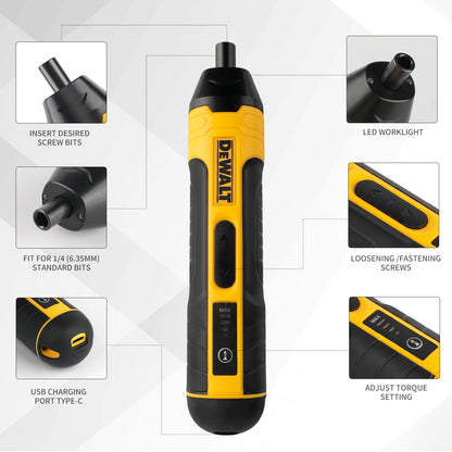 Visseuse électrique sans fil compacte DeWalt 3,6 V avec embout 1/4 po