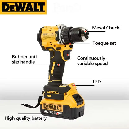 Perceuse à percussion sans balais DeWalt DCD805 20 V avec mandrin métallique