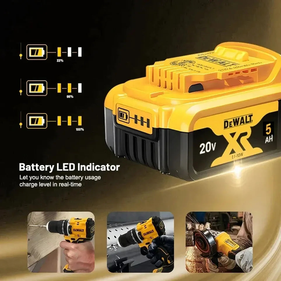 Batterie DeWalt FlexVolt 20 V 60 V avec indicateur de charge DEL